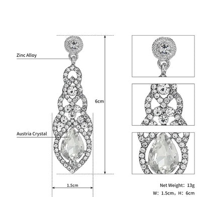 Women's Long Bridal Dangle Earrings Dsers