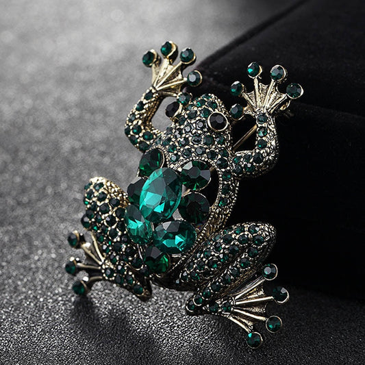 Green Gem Frog Brooch Dsers