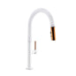 Pull Out Kitchen Faucet Rose Gold and White Sink Mixer Tap 360 Degree Rotation Kitchen Mixer Taps Kitchen Tap Dsers