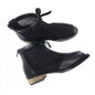 Women's Mesh Ankle Boots with Low Heel and Bow Dsers