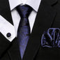 Men's Silk Tie Handkerchief and Cufflinks Set Dsers