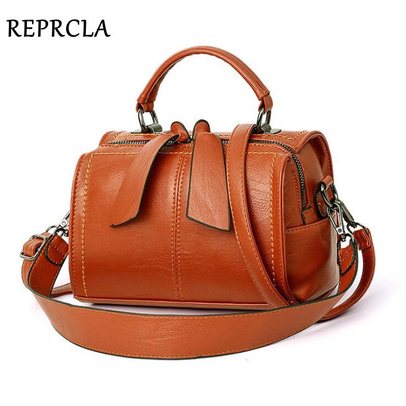 Women's PU Leather Tube Shape Handbag Dsers