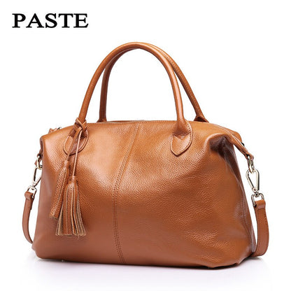 Women's Leather Handbag with Tassels Dsers