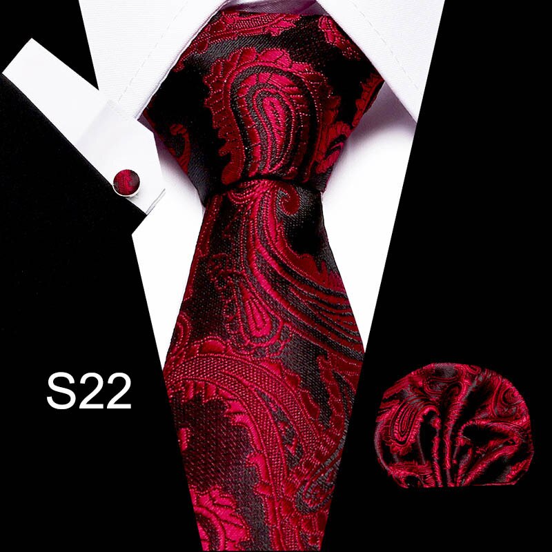 Men's Business Tie and Handkerchief Sets Dsers