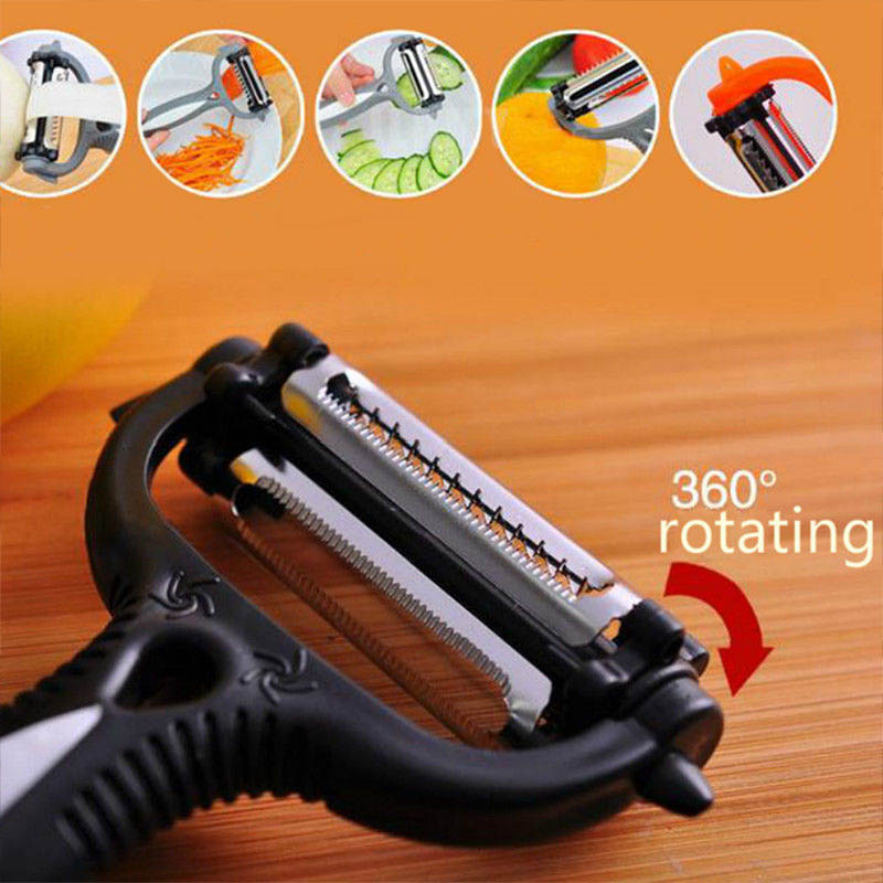 Multifunctional 360 Degree Rotary Vegetable Peeler Cabbage Grater Potato Slicer Cutter Fruit Knife Kitchen Gadget Dsers