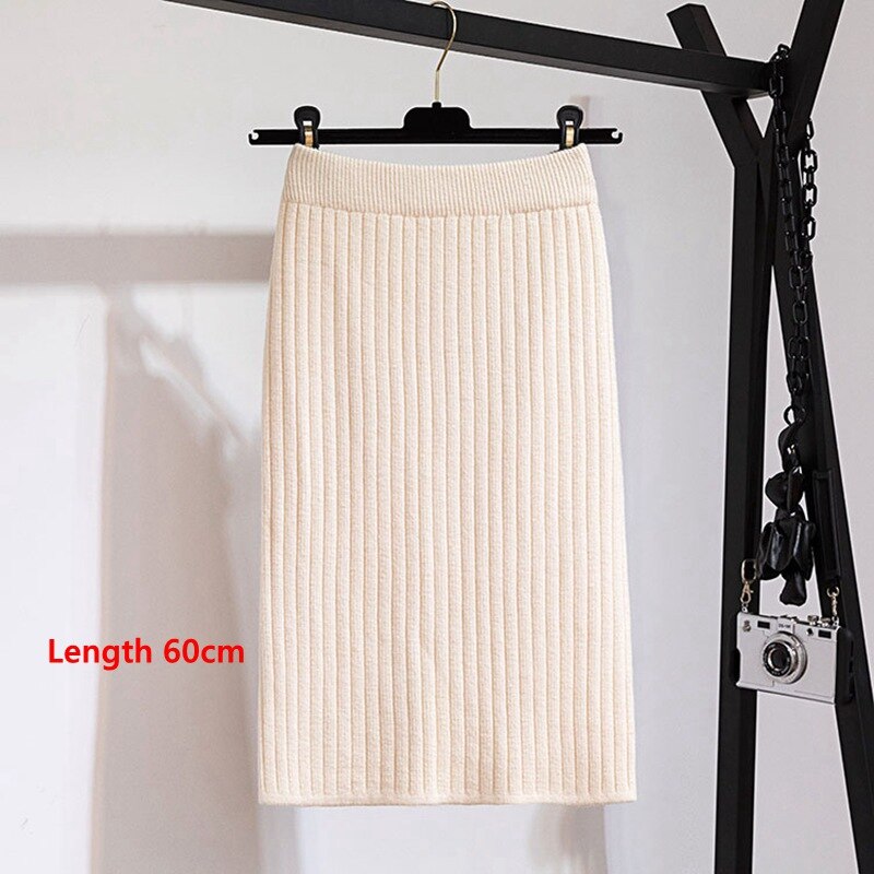 Women's Elastic Waist Knit Skirt Dsers