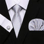 Men's Silk Tie Handkerchief and Cufflinks Set Dsers