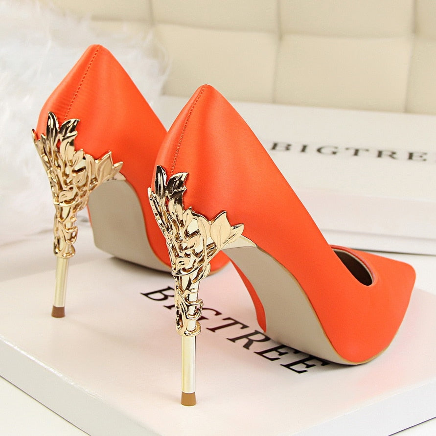 Women's Pointed Toe Stilettos with Metal Heels Dsers