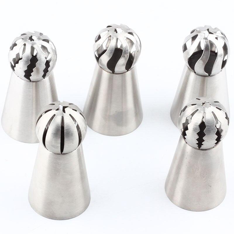 Piping Nozzle 5 Styles Sphere Ball Icing Confectioners Pastry Tips Sugar Craft Cupcake Decorator Kitchen Bakeware Tools Dsers