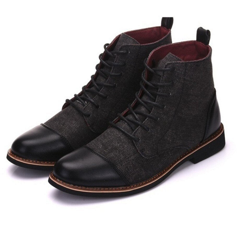 YWEEN Men's Fashion Oxford Ankle Boots Dsers