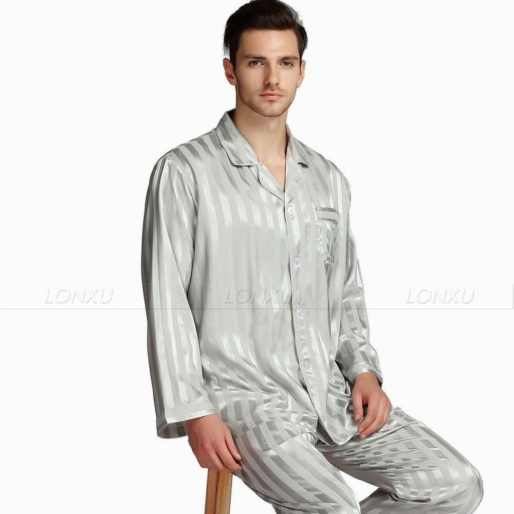 Men's Silk Loungewear Sets Dsers