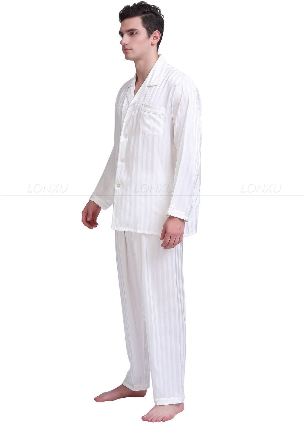 Men's Silk Loungewear Sets Dsers