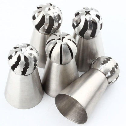 Piping Nozzle 5 Styles Sphere Ball Icing Confectioners Pastry Tips Sugar Craft Cupcake Decorator Kitchen Bakeware Tools Dsers