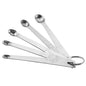 Mini Measuring Spoon Durable Cooking Tools Kitchen Gadgets Tableware Accessories Stainless Steel Portable 5Pcs Dsers