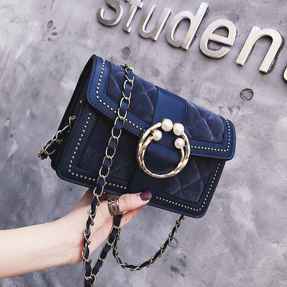 Women's Luxury Rivet Pearl Handbag Dsers