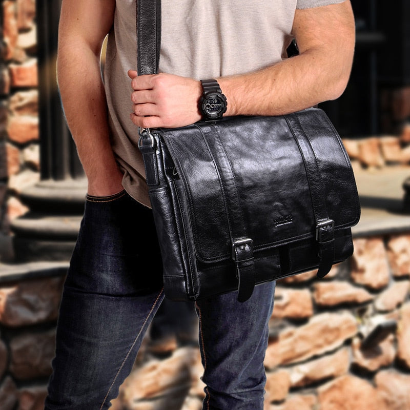 Men's Leather Laptop Briefcase Dsers