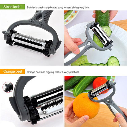 Multifunctional 360 Degree Rotary Vegetable Peeler Cabbage Grater Potato Slicer Cutter Fruit Knife Kitchen Gadget Dsers