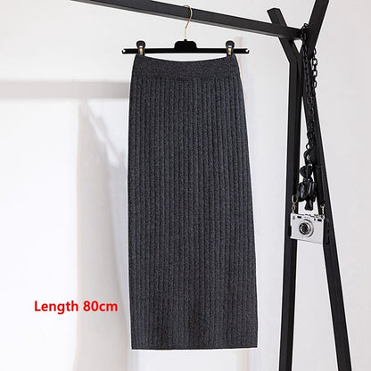 Women's Elastic Waist Knit Skirt Dsers