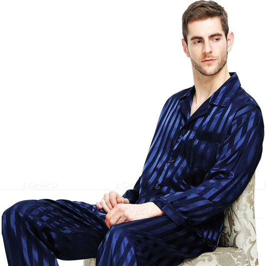 Men's Silk Loungewear Sets Dsers