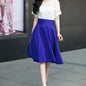 Women's Knee Length Pleated Skirt for Plus Size Women Dsers