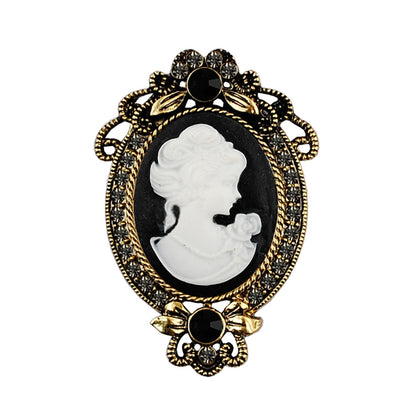 Queen Silhouette Vintage Style Brooch Dsers