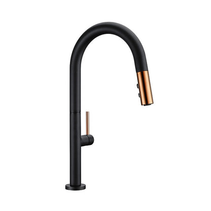 Pull Out Kitchen Faucet Rose Gold and White Sink Mixer Tap 360 Degree Rotation Kitchen Mixer Taps Kitchen Tap Dsers