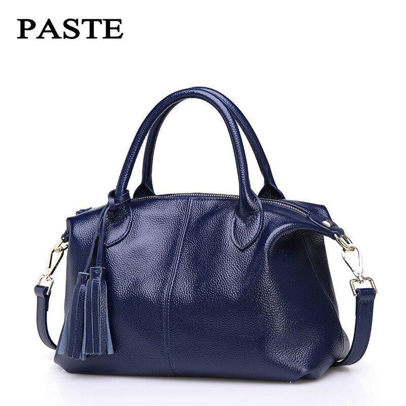 Women's Leather Handbag with Tassels Dsers