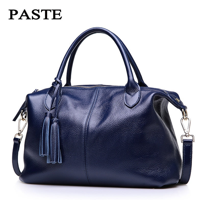 Women's Leather Handbag with Tassels Dsers