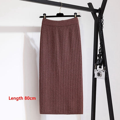 Women's Elastic Waist Knit Skirt Dsers