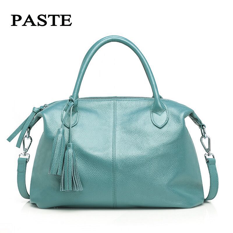 Women's Leather Handbag with Tassels Dsers