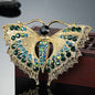 Vintage Butterfly Brooch For Women Party Gifts Colares Rhinestone Brooches Bouquet Green insect Hijab Accessories Scarf Pins Dsers