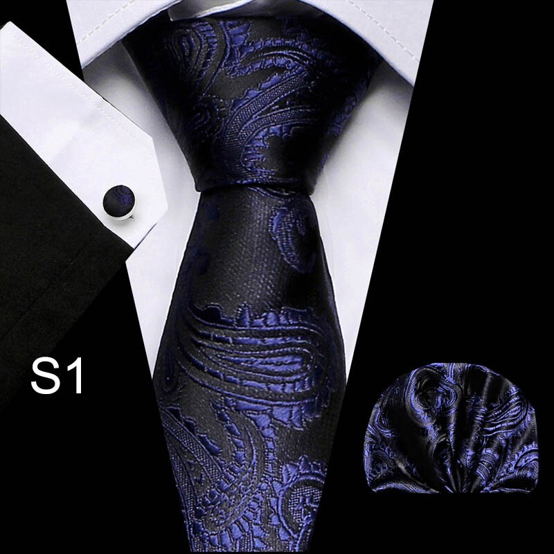 Men's Business Tie and Handkerchief Sets Dsers