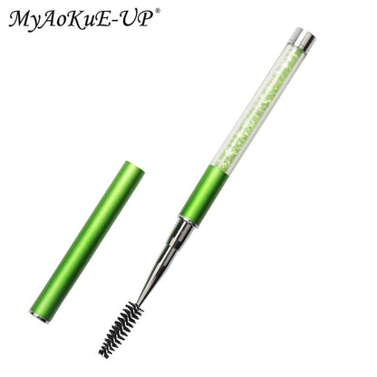 Rhinestone Lash Brush Reusable Eyelash Brushes Mascara Wand Applicator Eyelash Extension Makeup Tool