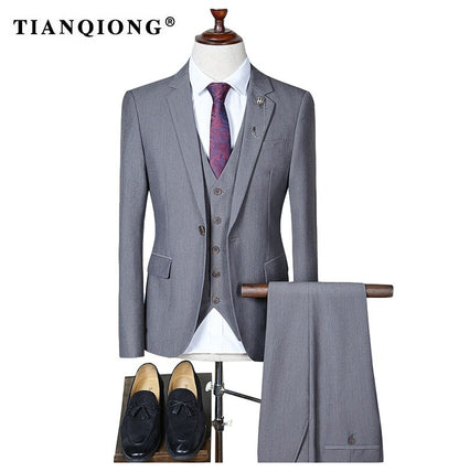 TIAN QIONG Men's 3 Piece Slim Fit Suit Dsers