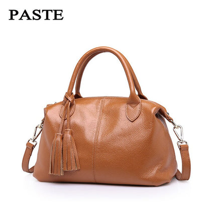 Women's Leather Handbag with Tassels Dsers