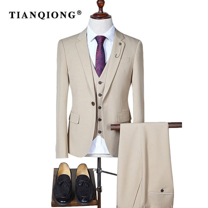 TIAN QIONG Men's 3 Piece Slim Fit Suit Dsers