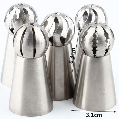 Piping Nozzle 5 Styles Sphere Ball Icing Confectioners Pastry Tips Sugar Craft Cupcake Decorator Kitchen Bakeware Tools Dsers