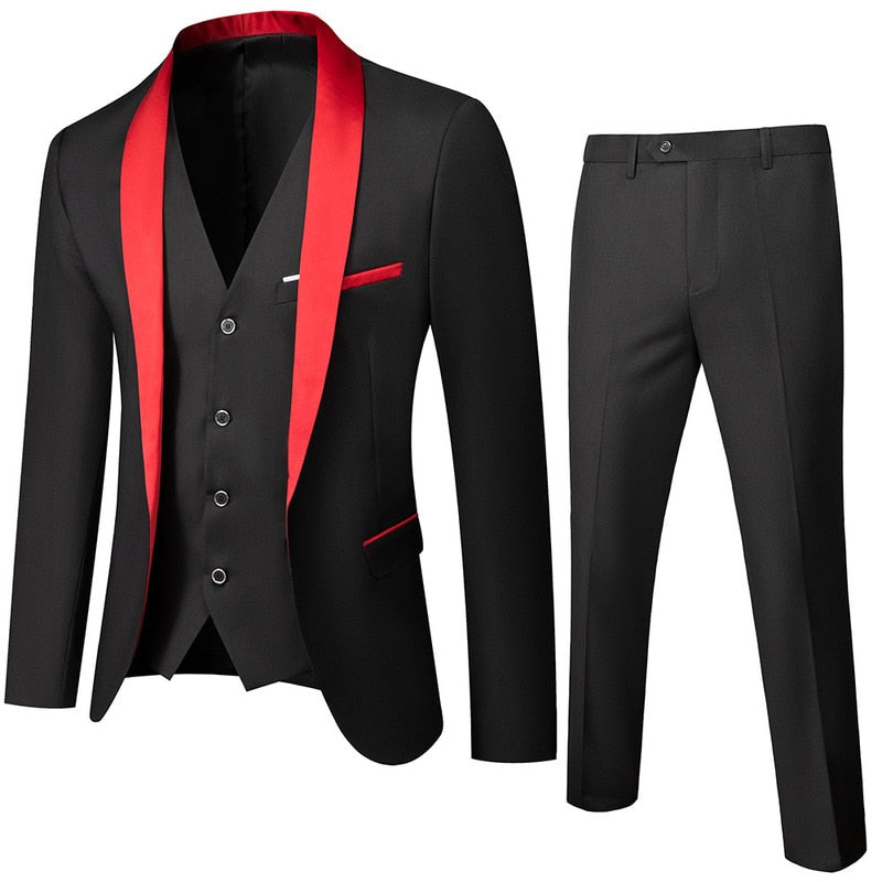 Men's 3 Piece Suit Jacket Vest and Pants Dsers