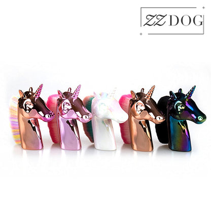 ZZDOG 1Pcs Portable Unicorn Makeup Brush Multifunction Seamless Fluffy Powder Highlight Foundation Brushes Cosmetic Beauty Tools