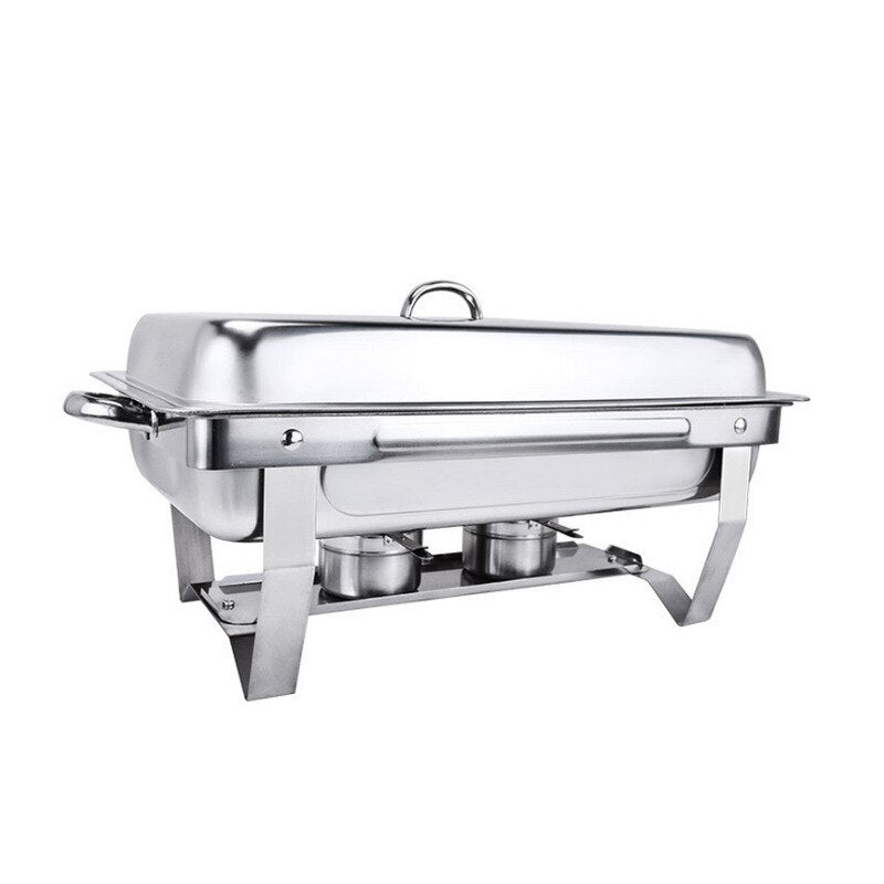 Stainless Steel Square Heating Buffet Stove Buffy Furnace Breakfast Insulation Furnace Restaurant Food Holding for Wedding Dsers