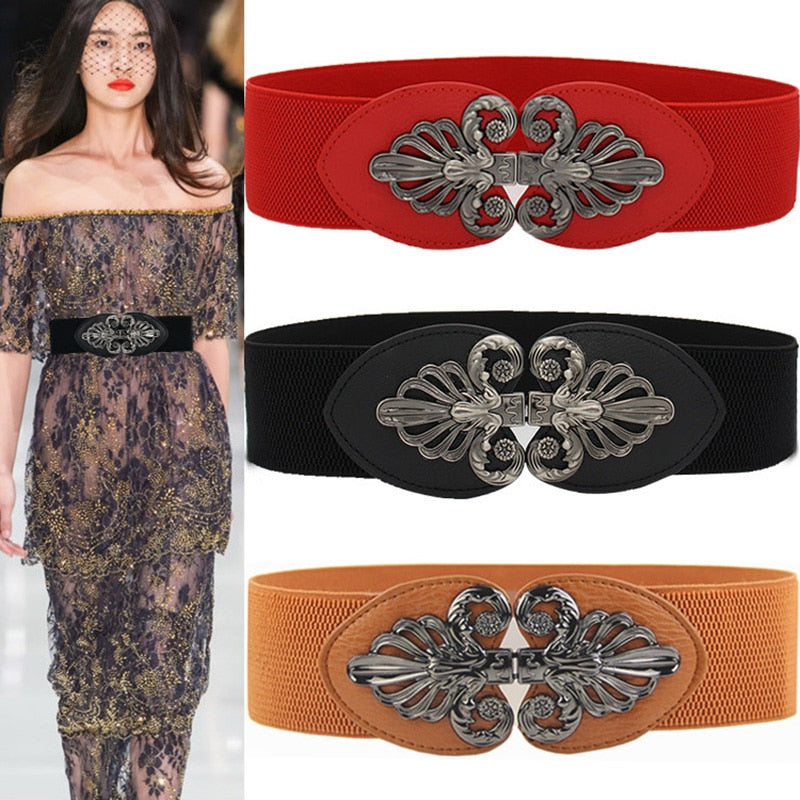 Women's Wide Elastic Fashion Belts Dsers