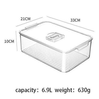 Refrigerator Food Storage Containers With Drainer Kitchen Vegetable Fruit Fresh Storage Box With Lid Fridge Stackable Organizer Dsers