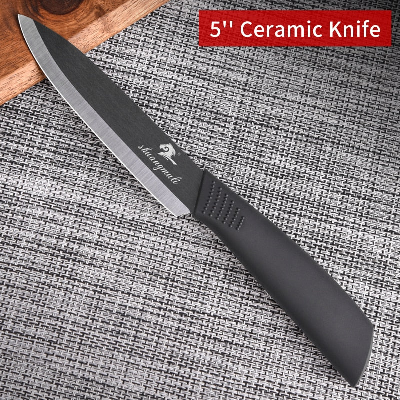 More Size Utility Ceramic Knife Black Zirconia Kitchen Fruit Knives Cooking slicing Meat Ceramic Knives With ABS Handle Dsers