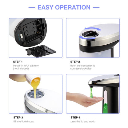 Touchless Liquid Soap Dispenser Smart Sensor Hands-Free Automatic Soap Dispenser Pump For Bathroom Kitchen Dsers