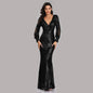 Women's Long Sequined Evening Gown Dsers