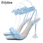 Women's Transparent Heel Open Toed Shoes Dsers