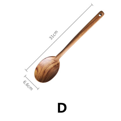 Musowood Teak Wooden Turner Spatula Rice Spoon Big Soup Scoop For Cooking Wood Kitchen Cooking Utensils Supplies Dsers