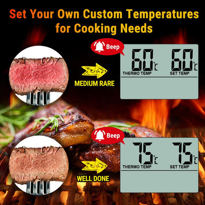 TP16 Digital Barbecue Meat Thermometer For Oven Thermomet With Timer Meat Probe Cooking Kitchen Thermometer For Meat Dsers