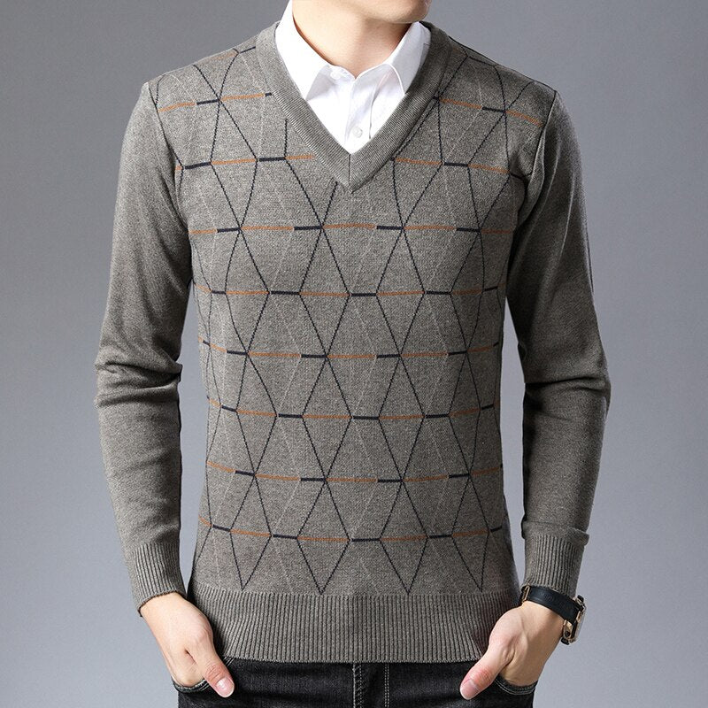 Men's V Neck Slim Fit Sweater Dsers