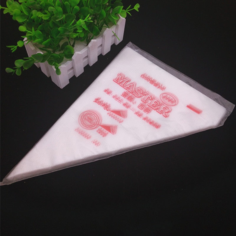 Transparent Disposable Pastry Tips Bag 10Pcs/Pack DIY Baking Accessories Cake Decorating Bag Plastic Kitchen Supplies Dsers